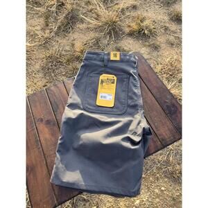 Carhartt Shorts Womens Size 16 Gray Rugged Flex Canvas Work Loose Fit Work Gear